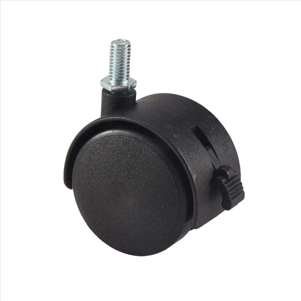 Plastic Swivel Locking Caster, 8mm Screw Stem, 2 in Dia Swivel Wheels, Black (for Home Supplies, Festive & Party Supplies Use)