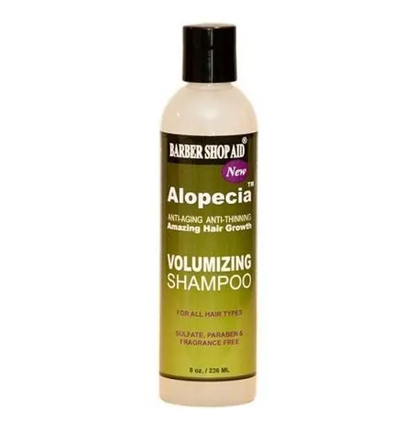 Anti-Thinning Alopecia Hair Growth Volumizing Shampoo, Vitamin-Infused Haircare Cleanser with Any Nutrient Blend (8oz Bottle)-Barber Shop Aid