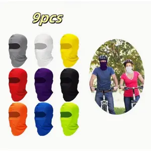 9-Pack Men's Ski Balaclava, Tactical Windproof Durable Breathable Full Face Ski Mask, Motorcycle Bandana, Outdoor Motorcycle Riding Motorbike Accessories