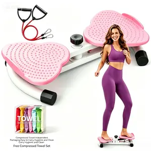 $17.11 Waist Twister Split Foldable Waist Twisting Board with Resistance Bands, Non-Slip Exercise Equipment for Silent Home Gym Core & Abs Workouts