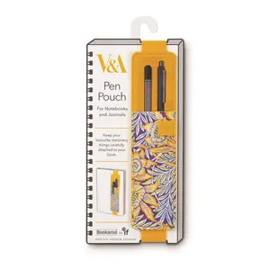 TULIP V&A Bookaroo Morris Fabric Pencil Bag - Pencil Box, Tulip & Willow Design, Compact USA Collaboration Office Stationery Organizer