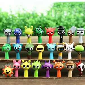 24-Piece Sprunki Action Figure Set, Unique Music Game Dolls for Kids & Adults, Whimsical Statues for Car & Desktop Decor