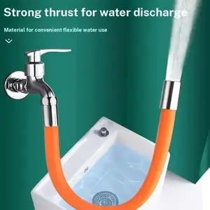 Universal Kitchen Sink Faucet Extender, Silicone Flexible Spout, Splash-Proof Design, Durable & Easy Install, Ideal for Bathroom & Kitchen Use, Plumbing Accessories