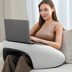 Reading Pillow, Lap Desk Pillow for Adult, Gaming Pillow Memory  for Arm Support, Arm Rest for Working, Crocheting, Playing  or Siting in Bed, Floor, Sofa (Grey)