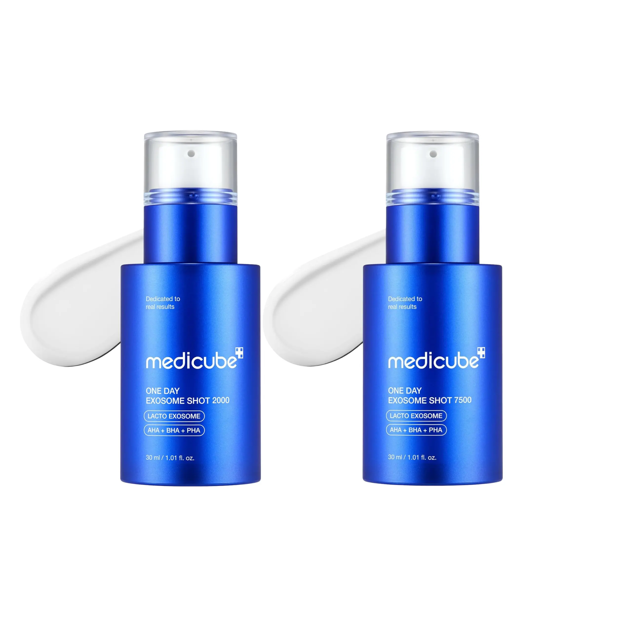 [Official Medicube Partner] One Day Exosome Shot 2000, 7500 30ml / 1.01 fl oz - Liquid Skin Booster Serum | Exosome, AHA+BHA+PHA | Pore Care, Dead Skin Cells, Skin Texture