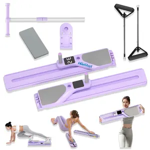 Foldable Ski Machine Exercise Equipment, Simulated Ski Trainer with Digital Display, Quick Assembly, 300LBS Loading Capacity Ski Machine Exercise Equipment for Home, Multifunctional Pilates Pelvic Floor Muscle Trainer