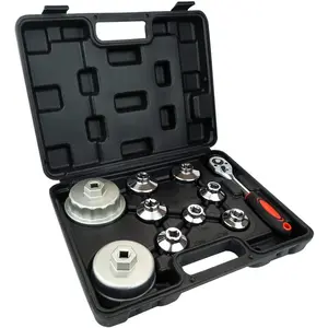 Oil Filter Socket Set, 10PCS Oil Filter Wrench Set 24mm,27mm,29mm,30mm,32mm,36mm,38mm,64mm.Filter Removal Tool for Toyota,BMW, Mercedes, VW