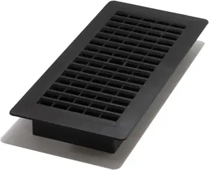 Decor Grates PL410-BLK Floor Register, 4x10, Black Plastic Decor Grates PL410-BLK Floor Register, 4x10, Black Plastic