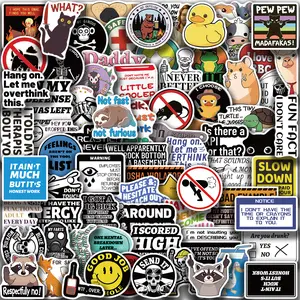 100PCS Funny Saying Sticker Pack - Snarky, Sarcastic Bold Humor Vinyl Waterproof Meme stickers for laptop, computer, water bottle, ipad, phones bumper folding  chair sticker pack