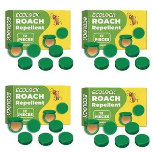 Roach Repellent Kit,48 PiecesPowerful Gel Effective Bait Exterminator for IndoorMulti-Surface Pest Control with Microfiber FloorMop Summer Essentials Home Care ProductsCockroach Long-Lasting Protection