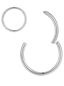Stainless Steel Hinged Nose Ring, Casual Simple Nose Ring for Women & Men, Fashion Jewelry for Party, Daily Clothing Decor, Trendy All-match & Exquisite Jewelry for Birthday Gift