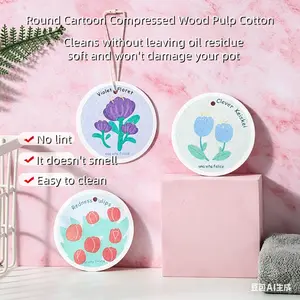 3pcs Cute Kitchen Tools, High Absorbency Dish Sponge, Floral Foam Sponge, Multi-Use Cleaning Tool for Shoes and Bathroom