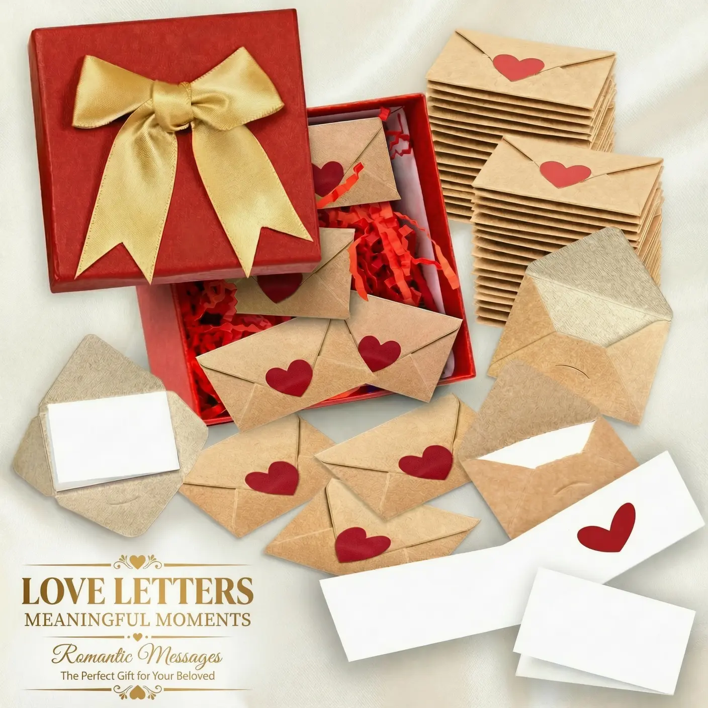 DIY Love Notes Gift Box for Girlfriend - Cute Open When Letters & Mini Envelopes - Romantic Long Distance Relationship Gift for Her, Anniversary, Birthday, Valentine's Day, Girlfriend's Day, Gifts For Girlfriend, Gf Gift