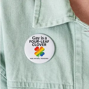 Pride 2025 4Leaf Buttons large 2.2'' (5-pack)