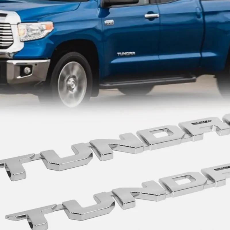 Set of 2 Chrome Emblems For 2007-2014 Tundra Letters Badge Side Door Left Right