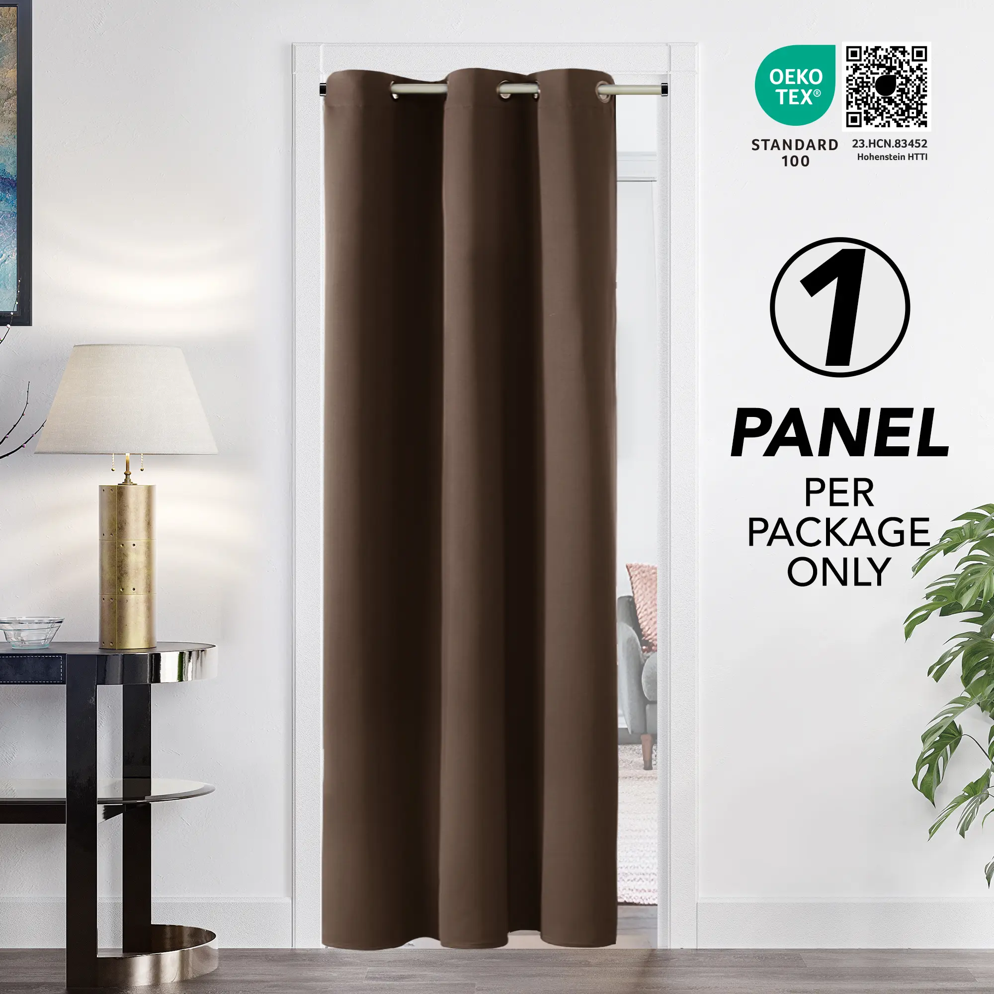 Deconovo 1-Panel Solid Grommet Darkening Curtains, Thermal Insulated Window Curtain for Living Room