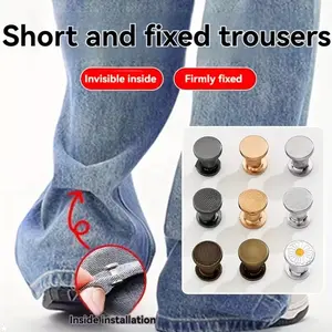 4-Pack Seamless Non-Slip Metal Clips for Pants Legs and Bucket Hats - Easy to Install, Secure Fit, Multiple Colors Available, Bottom Leg Clips