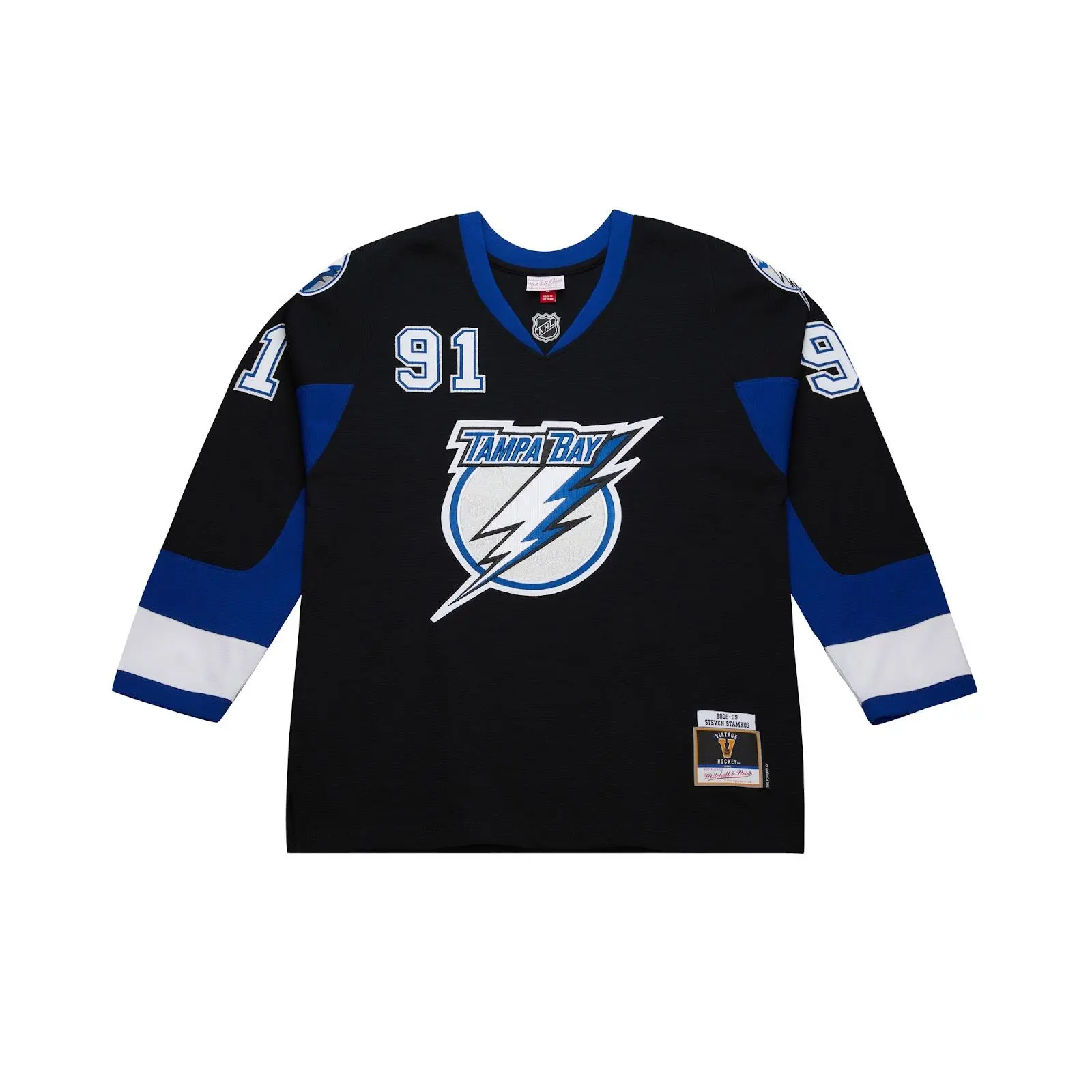 Steven Stamkos Tampa Bay Lightning 2008-09 Black Authentic Jersey NHL Throwback Hockey Fan Gear Mitchell & Ness