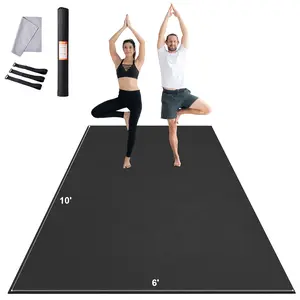 VEVOR Exercise Mat,  Non Slip High Density Premium Yoga Mat, Exercise Yoga Mat for Men Women, Fitness & Exercise Mat with Bag & Carry Strap, for All Types of Home Yoga, Pilate & Floor Workout (10x6ft)