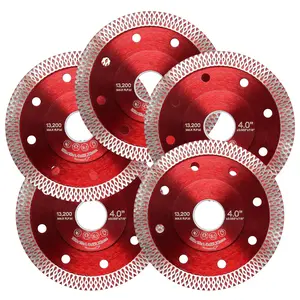5Pcs Diamond Saw Blades, 4" Diamond Blade for Angle Grinder, Chip-Free Cutting Tile Grinder Blade Dry and Wet Cut for Porcelain Ceramic Granite Marble.