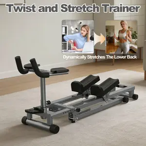 3-in-1 Spine Twist Stretcher & Stair Stepper & Waist Trainer, Adjustable Back Stretcher Machine for Lower Back Exercise, Core Activation & Full-Body Workout