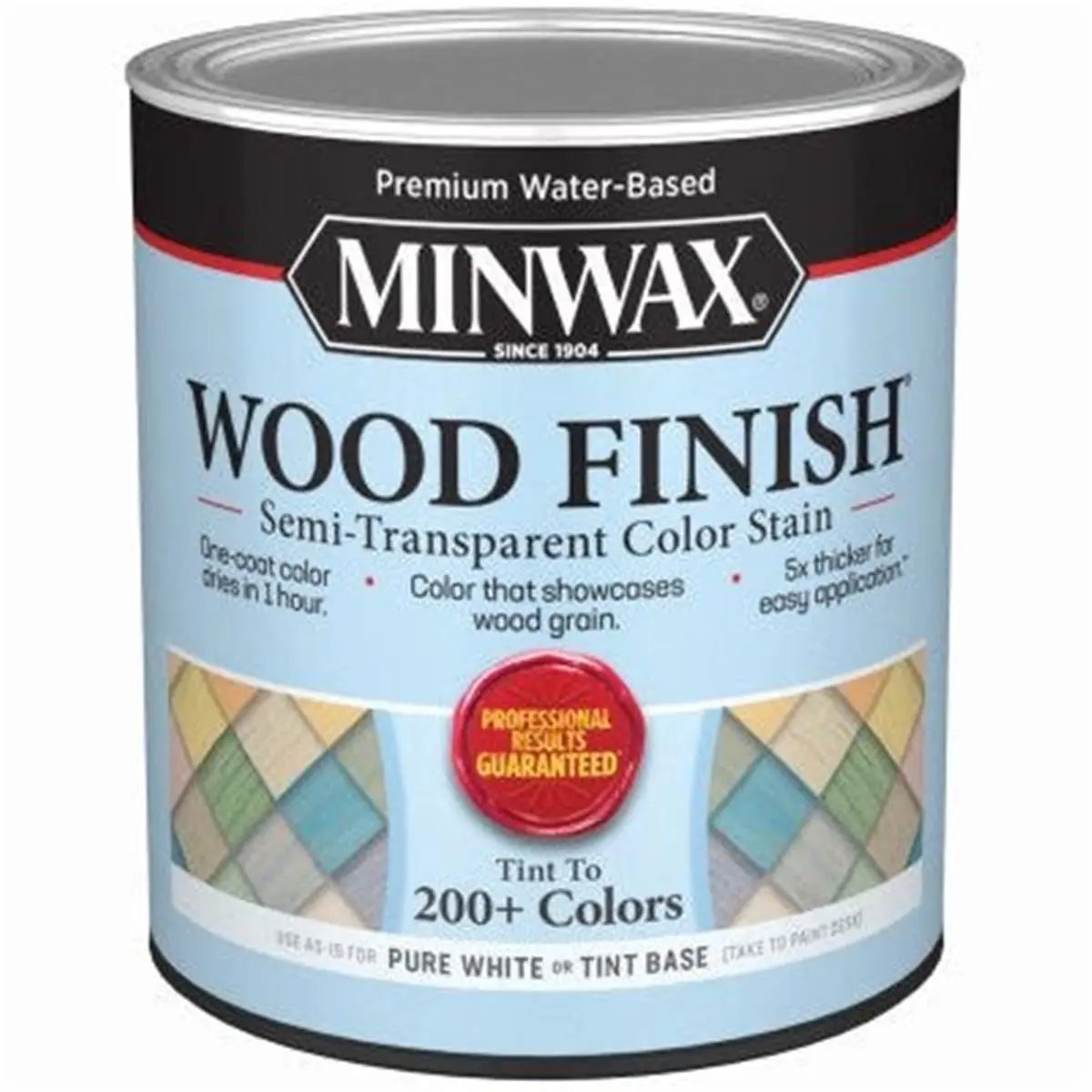212 MAIN 1 qt. Water-Based Wood Finish Stain, Semi-Transparent White, Enhances Wood Grain, Dries in 1 Hour, Enables Soap and Water Clean Up, Dries In One Hour