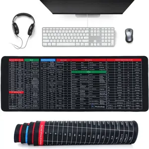 Excel Cheat Sheet Desk Mat, Large 27.5"x11.8" Excel Keyboard Shortcut Mouse Pad, XL Extended Office PC Gaming Mat/Non-Slip Employee Appreciation Gifts daily notepad