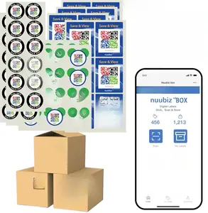 QR Code Smart Labels for Storage Bins & Boxes - 72 Colorful Tags(6 Sheets Set: Round, Square, Cartoon) - No App, No Fees - QR Code Stickers for Easy Organization, Moving, Packing & Inventory