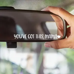 3PCS/SET You've Got This, Mama Car Mirror Decal - Cute RearView Mirror Mama Decal - Mom Life Car Sticker - Decal for Women - Mother's Day Gift, Cup Sticker, Laptop Sticker, Refrigerator Sticker, Car Sticker, Window Sticker