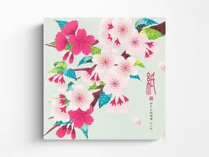 Midori Seasonal Letter Pad - 021 Silk Printing Cherry Blossom