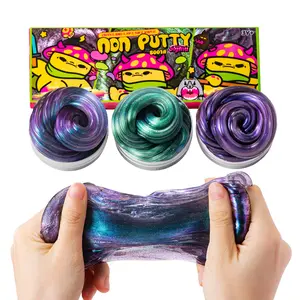 Slymu 3 Galaxy Pack Set Putty Slime Kit - Sensory Fidget Toys, Stress Relief, Glitter, Non Sticky, Party Favors for Kids, Birthday Gifts for Girls and Boys