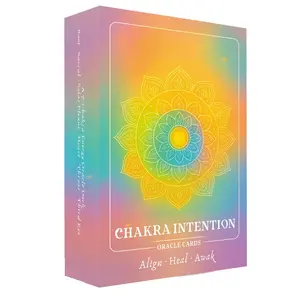 50 Card Deck Includes Instructional Cards, Chakra Intention Oracle Tarot, Self-Connection & Energy Adjustment Practices, Spiritual Healing Tools, Awakening Cards