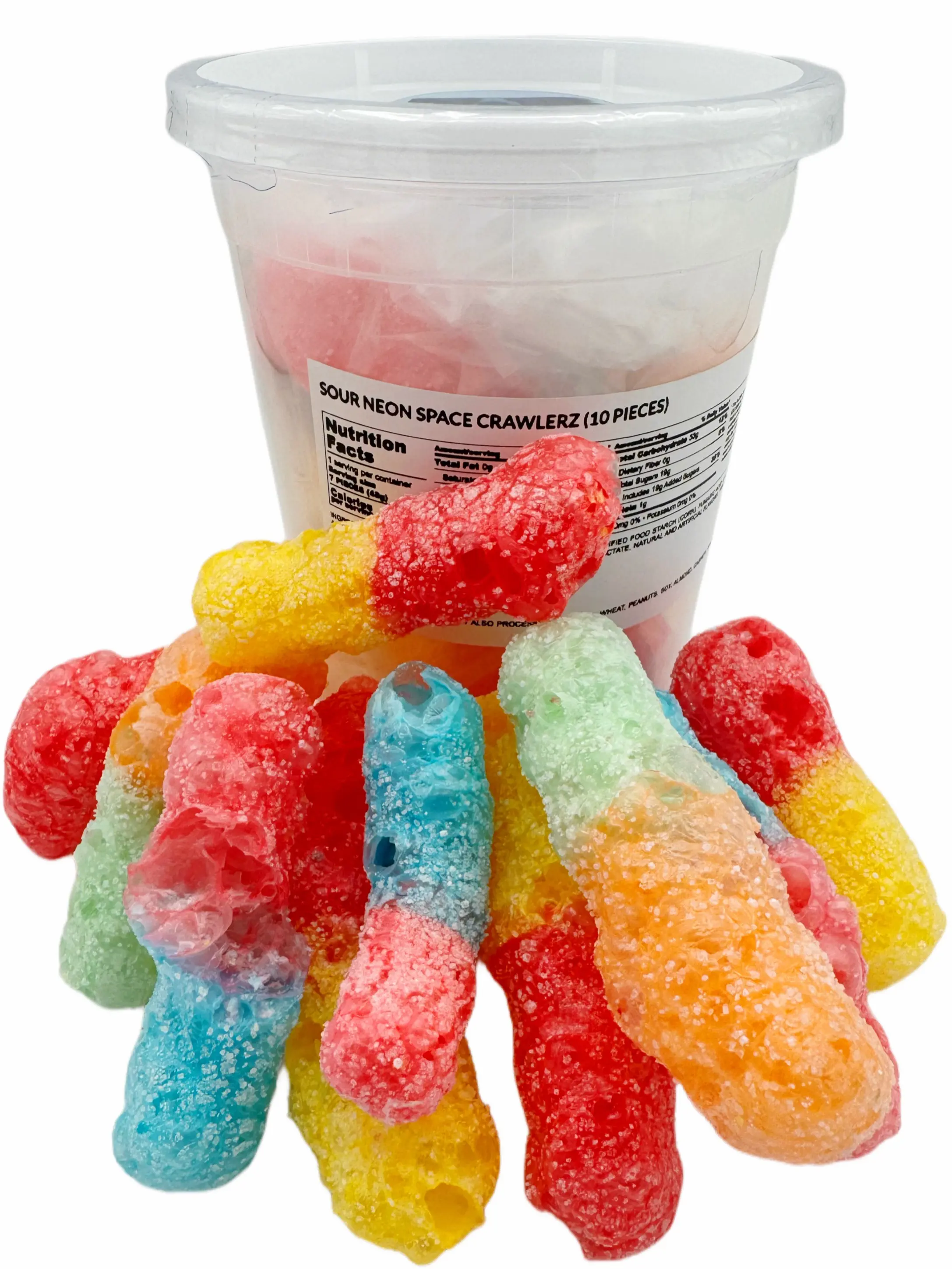 SOUR NEON SPACE CRAWLERZ (10 PIECES) Fruit Flavored