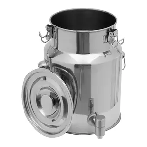 304 Stainless Steel Beverage Dispenser 10L with Spigot for Milk Coffee Honey Oil Vinegar Dry Food Rice Cereal Tea Kitchen Countertop Air Tight Container