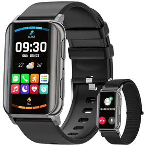 Smart Watch for Men Women, Sports Tracking Smartwatch, 1.57" HD Touchscreen Fitness Tracker, Bluetooth Calls/Notifications, IP68 Waterproof, 100+ Sport Modes, for Android iOS, Black