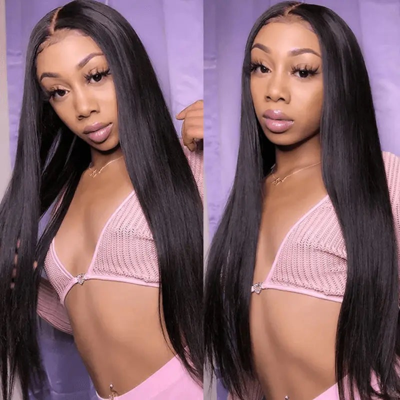 Frodio Human Hair Silky Straight Closure Wig 5x5 Lace |  Pre-Cut Lace, Fits All Head Size #summervibes