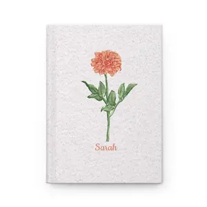 Floral Birth Month Flower, November, Hardcover Journal, Personalized Writing Notebook, Gifts, Journaling, Feminine Decor, Daily Planner