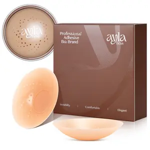 Ayla Bras, Thin & Breathable Silicone Adhesive Nip Cover for women, Skin-Friendly Adhesive, Washable & Reusable Pasties for Invisible Coverage