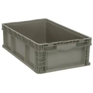 212 MAIN Gray Straight Wall Heavy-Duty Plastic Storage & Shipping Container, 24x15x7.5in Stacking Box Holder & Organizer for Hand-Operated Automotive & Motorcycle Accessories
