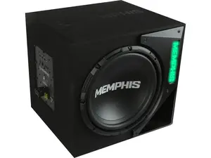 Memphis Audio SRXE12SA Powered subwoofer with 12" Street Reference sub, 300-watt amp, and RGB lighting
