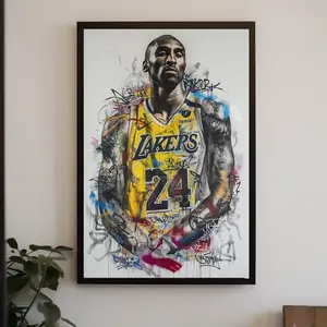 Poster Kobe Bryant Lakers Graffiti Art NBA  Print