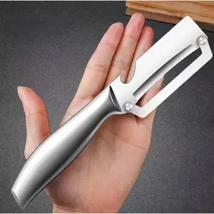 Heavy Duty Vegetable Peeler with Ultra Sharp Stainless Steel Blade, Effortless Hard Skin Remover for Pumpkin, Sugarcane & Thick-Skinned Produce, Professional Durable Kitchen Tool for Home Cooking summerwins