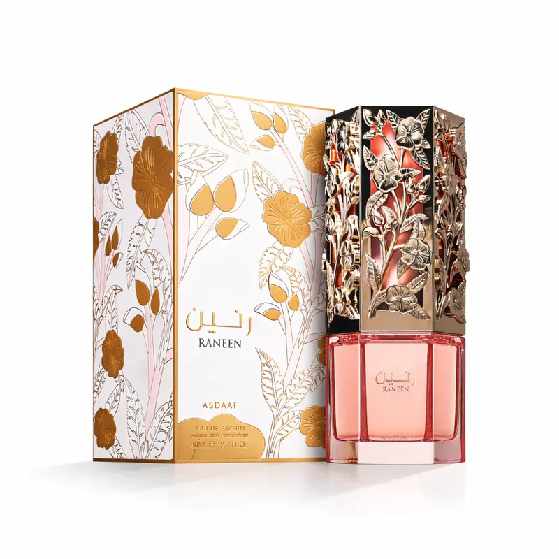 Asdaaf Raneen Women's Eau De Parfum (2.7 fl oz) Spray - Floral Citrus Scent EDP with Dragon Fruit, Amber Musk, Jasmine, Vanilla Tonka, 36 Months Shelf Life, Daily Elegance for Adults & Scent Layering