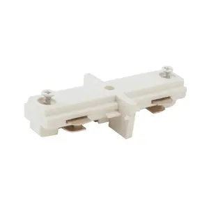 Elco Lighting Mini Connector, 2-Circuit Track, Black with White Trim, EC808B