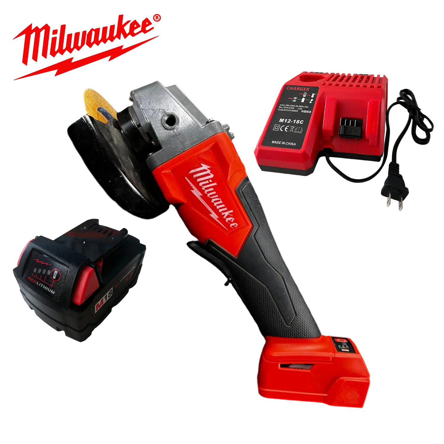 Milwaukee 2880-20 M18 FUEL 18V Cordless Angle Grinder - 4.5 in/5 in Disc Compatible, 8500 RPM, Metal Cutting & Weld Grinding Tool for Fabrication Shops