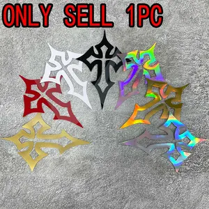 1PC Gothic-style Cross Decal, Self-adhesive and Waterproof, Faith-themed, Suitable for Cars, Motorcycles, Helmets, Vehicle Modification Decals, Christmas Decoration, Easter Decoration, Sticker for Cars