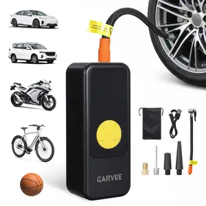 Garvee Wireless Tire Inflator 150PSI – Portable Air Compressor with Digital Pressure Gauge, Fast Inflation, Auto Shut-Off, Type-C Rechargeable, LED Light – For Car, SUV, Motorcycle, Bike, Sports Balls