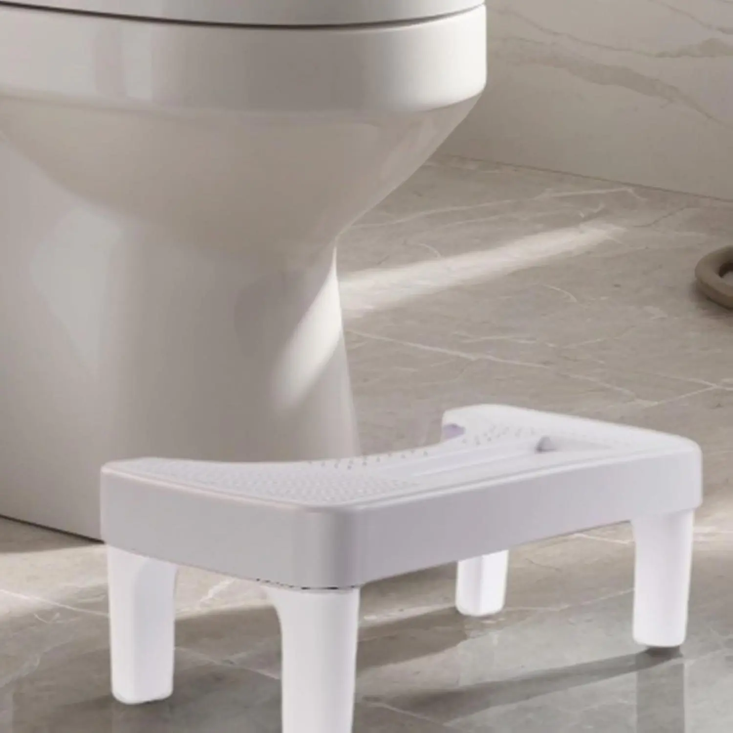 6.7 Inch Modern Step Stool Portable Plastic Foot Stool Non-Slip Potty Stool for Bathroom Ergonomic Comfort & Intestinal Health Improvement