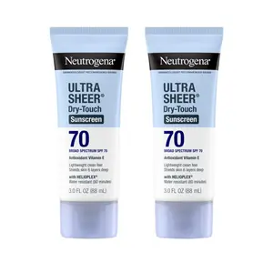 Neutrogena Ultra Sheer SPF 70 Duo | Lightweight, Fast-absorbing Broad Spectrum SPF 70 Sunscreen Lotion