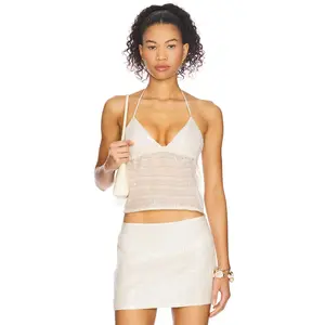 superdown Chantel Halter Top in Ivory
